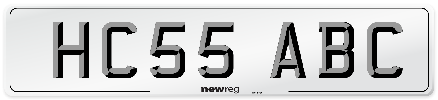 HC55 ABC Number Plate from New Reg